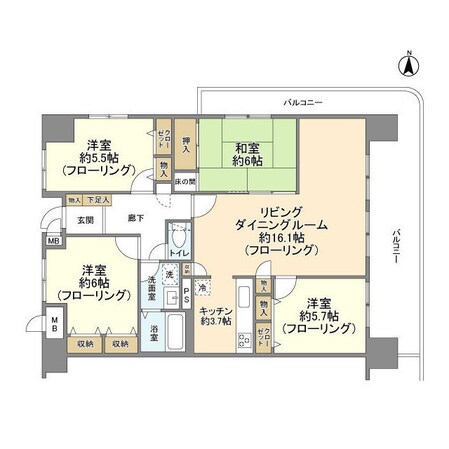 さくらマンション小松川の物件間取画像